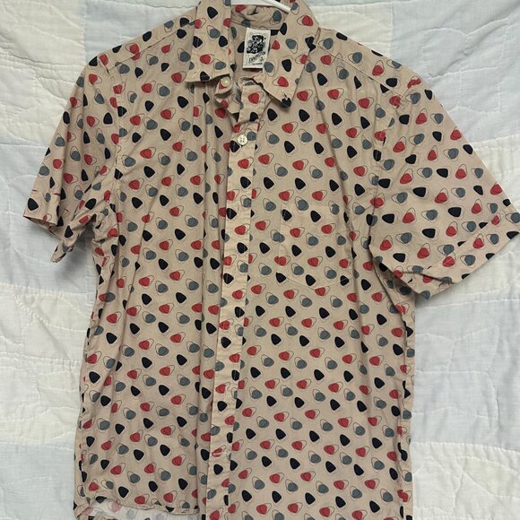Mid Century Pattern Button UP Men's Shirt - Picture 4 of 5
